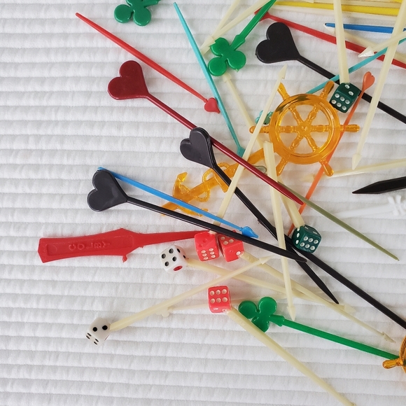 54 MCM Hors d'oeuvre Appetizer Picks Cocktail Sticks Dice Vintage Souvenir 3" - Picture 5 of 5